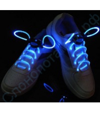Светящиеся синие LED шнурки